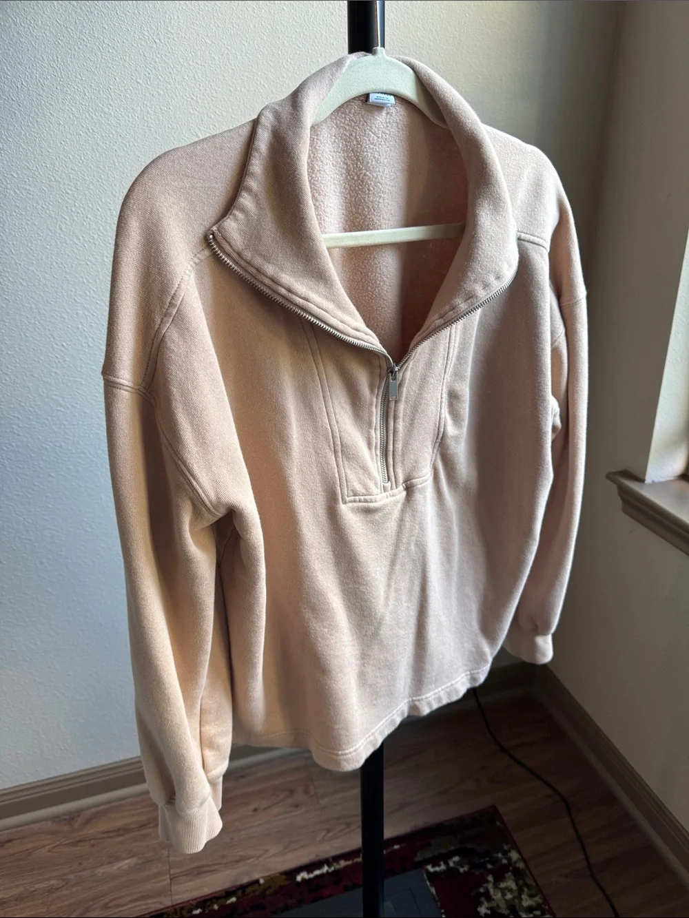 Old Navy Neutral Beige Half-Zip Fleece Pullover